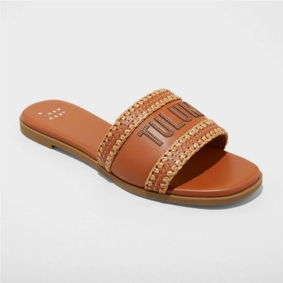 A new day TULUM SANDAL NEHEMIA SLIDE BROWN SIZE 11 - Picture 1 of 3